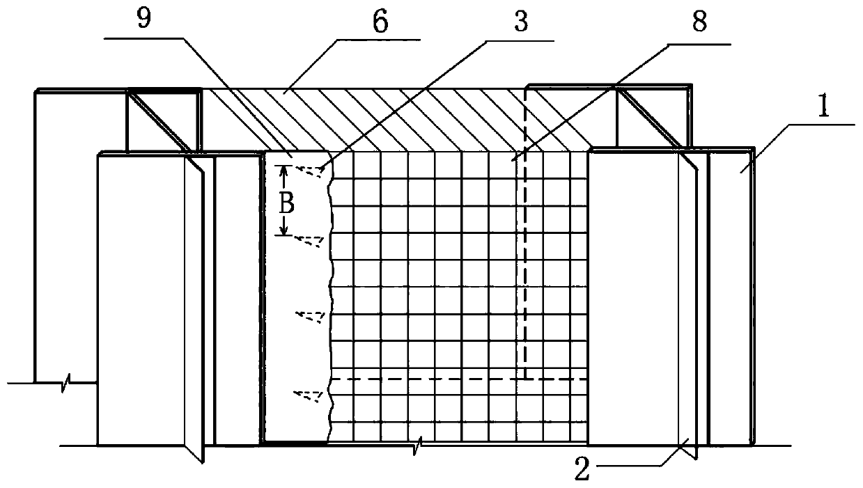 Even wall construction method capable of preventing concrete from streaming around