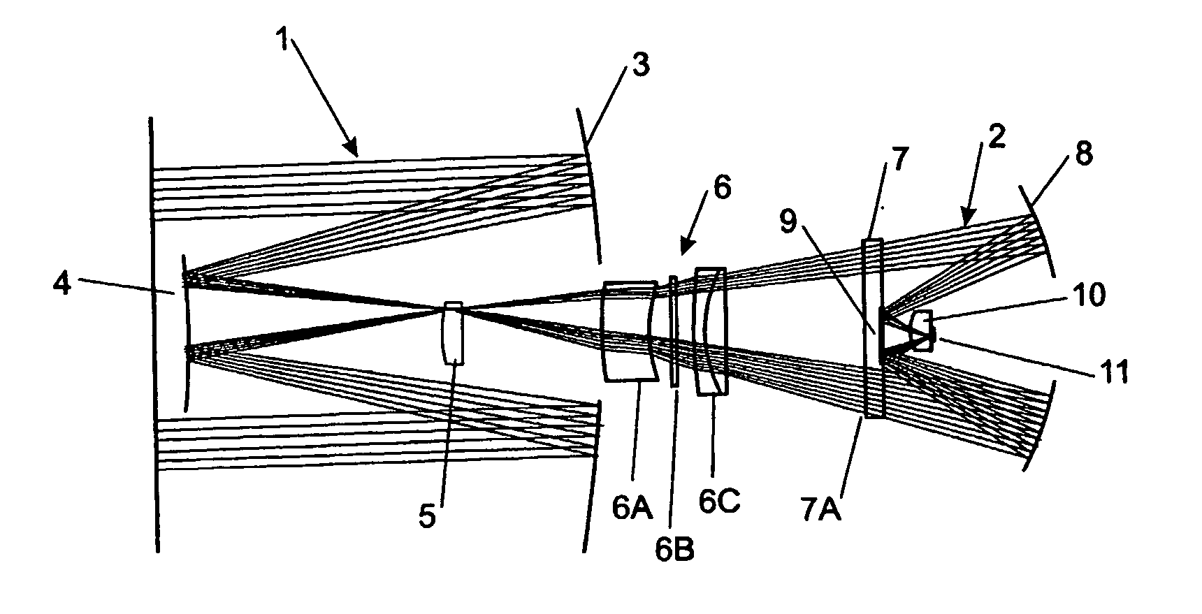 Optical imaging system with aberration correcting means