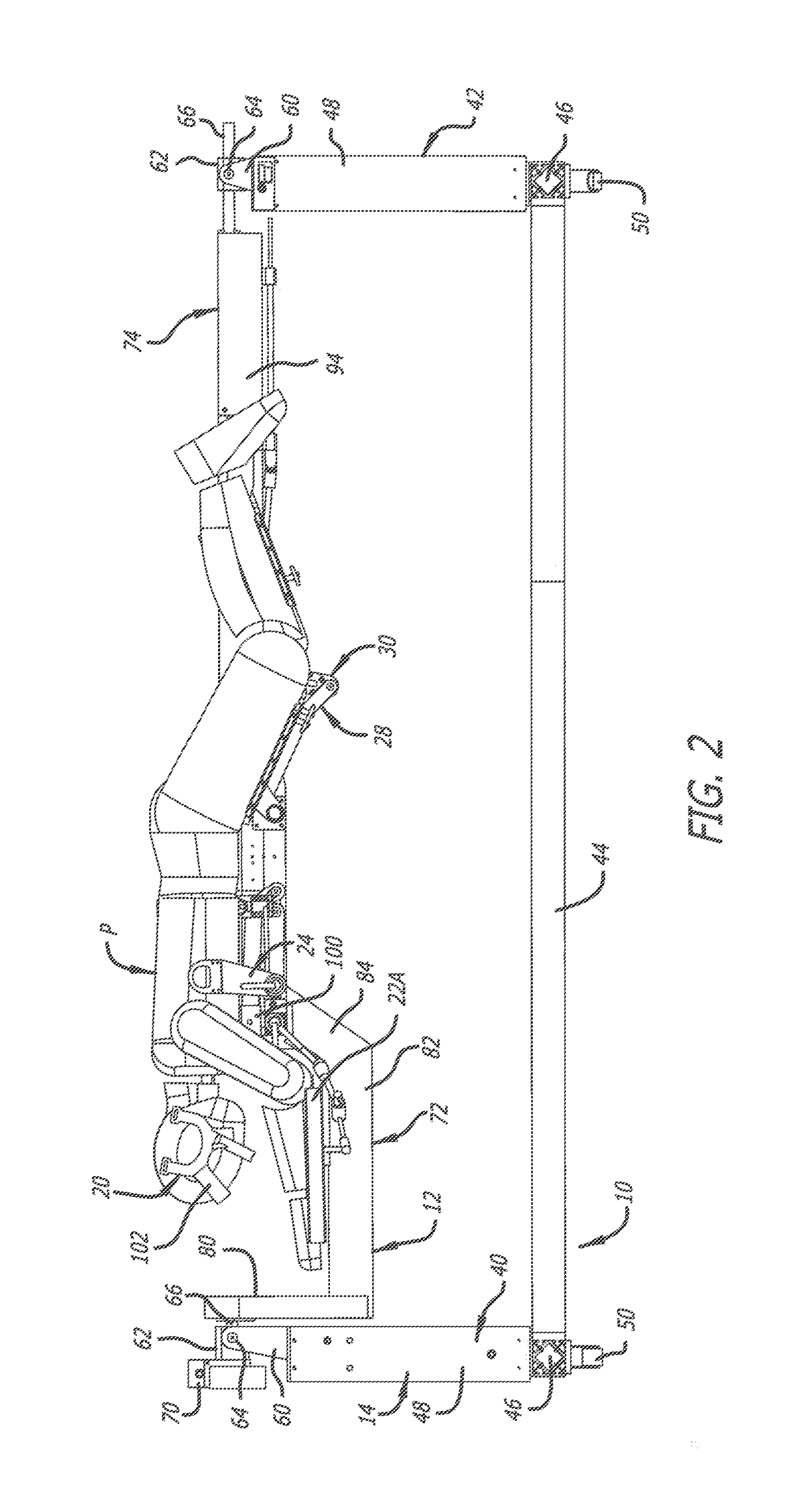 Surgical frame including torso-sling and method for use  thereof