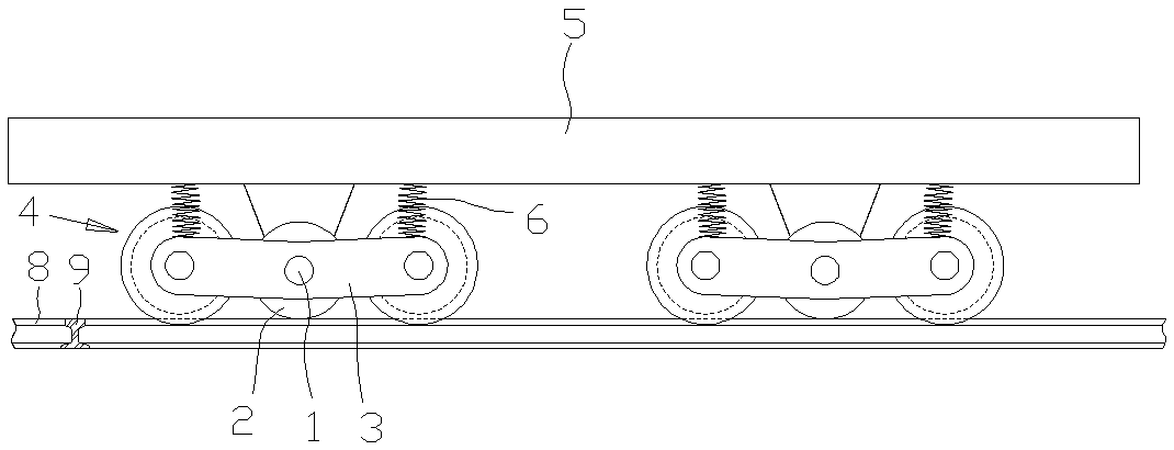 Track roller device and seamless intersecting steel track for use therewith