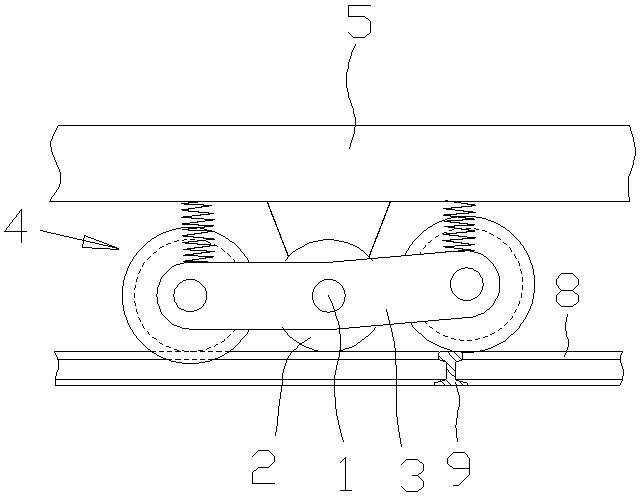 Track roller device and seamless intersecting steel track for use therewith