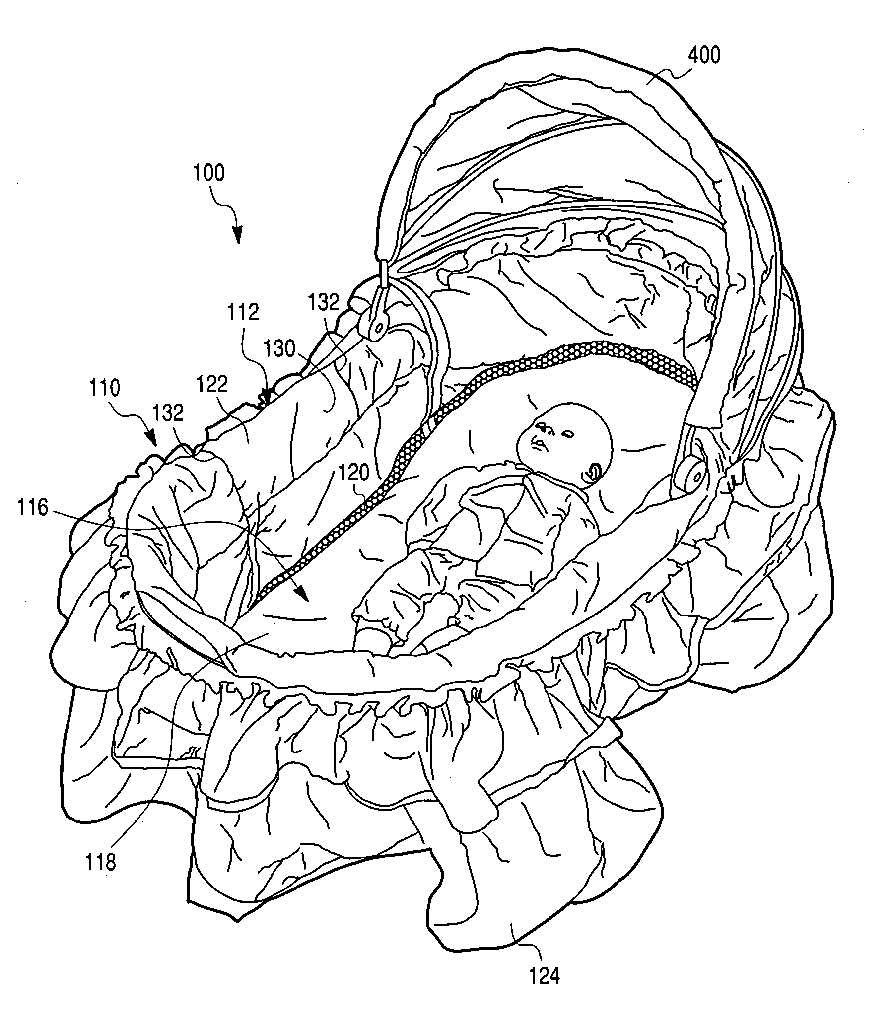 Child sleeping assembly with inclinable sleeping surface