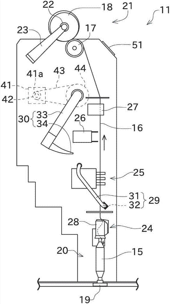 Textile machine, standby position determining method of driven member of winding unit, and winding unit