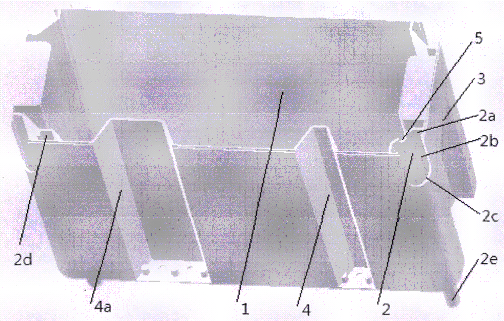 U-shaped housing device provided with side wall pipeline structure of water purifier