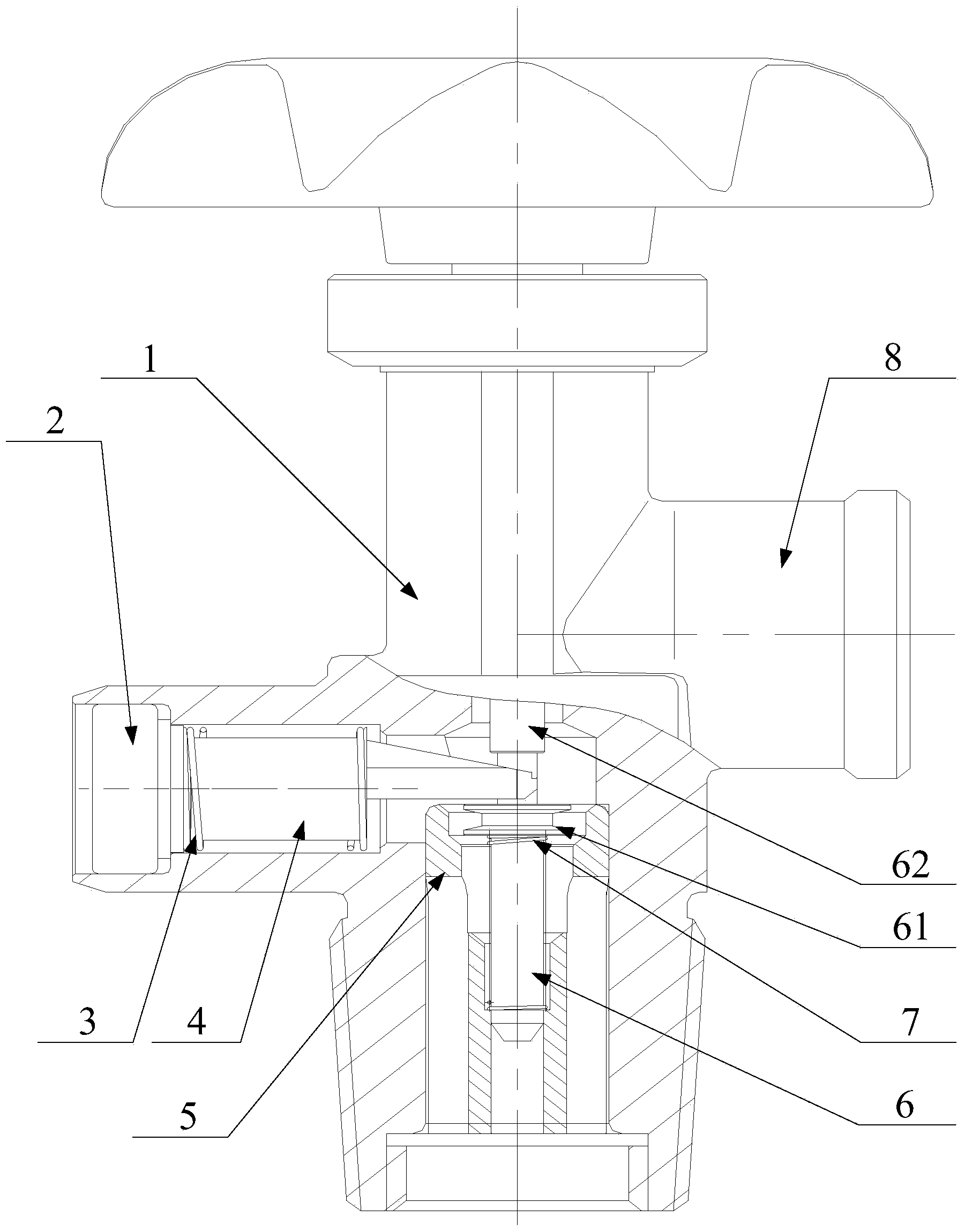 Valve of liquefied gas cylinder