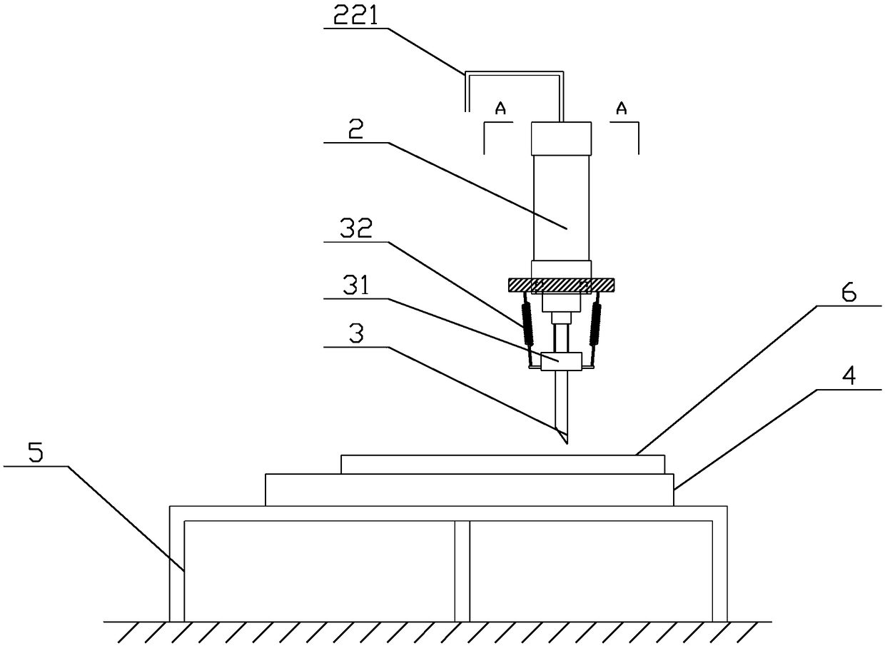 A needle plate knocking device