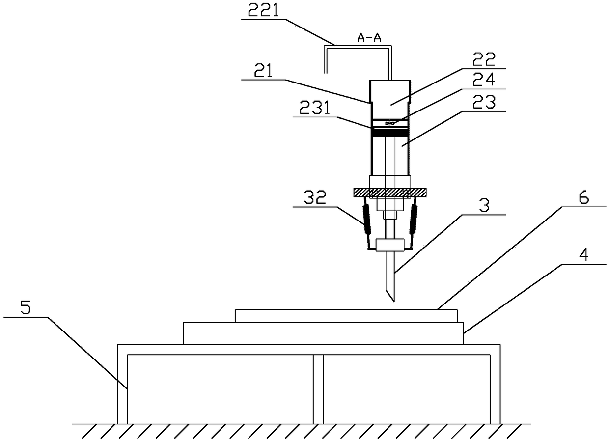 A needle plate knocking device