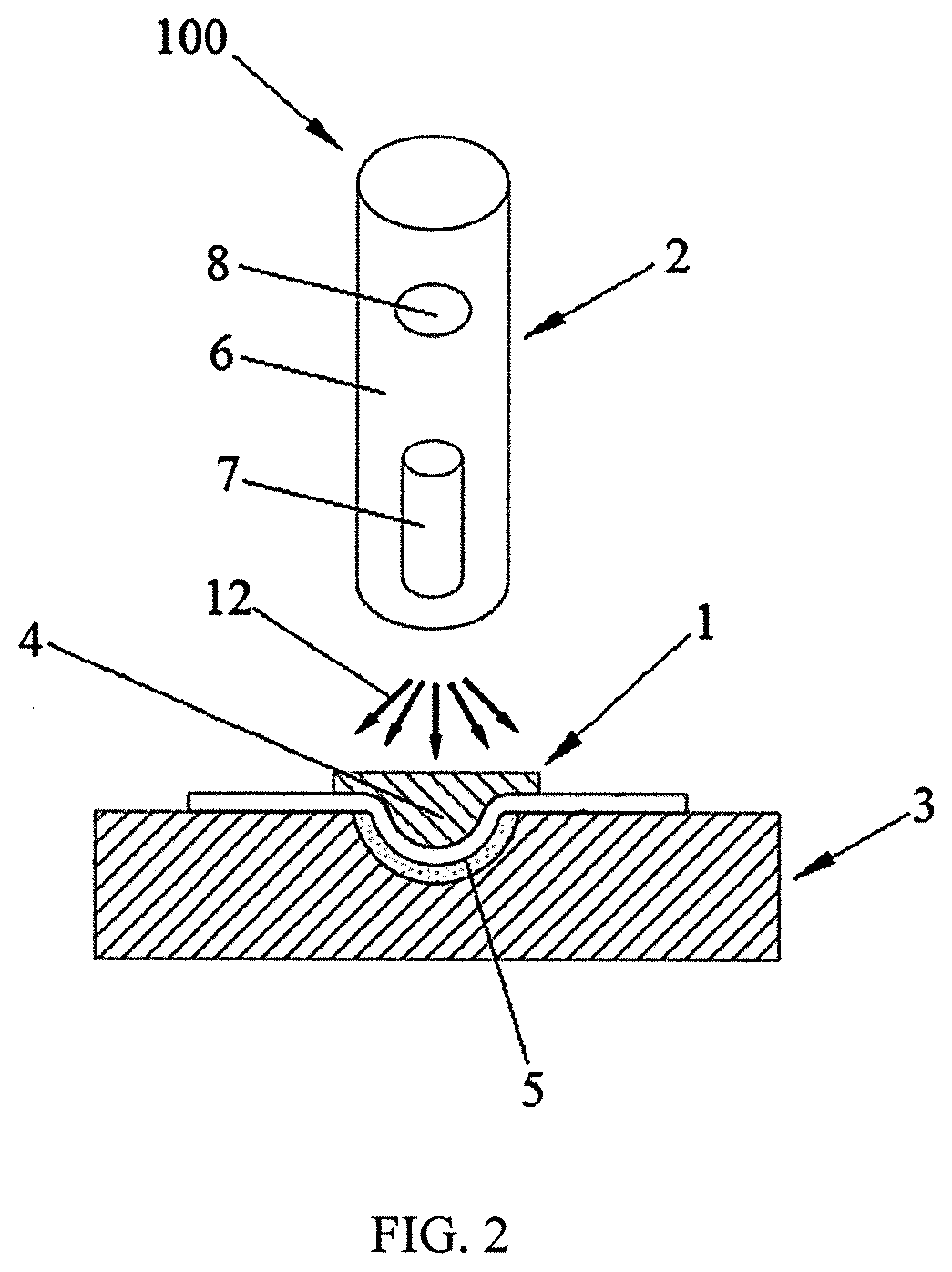 Impact forming device and method for local small features on metal thin-walled curved-surface part