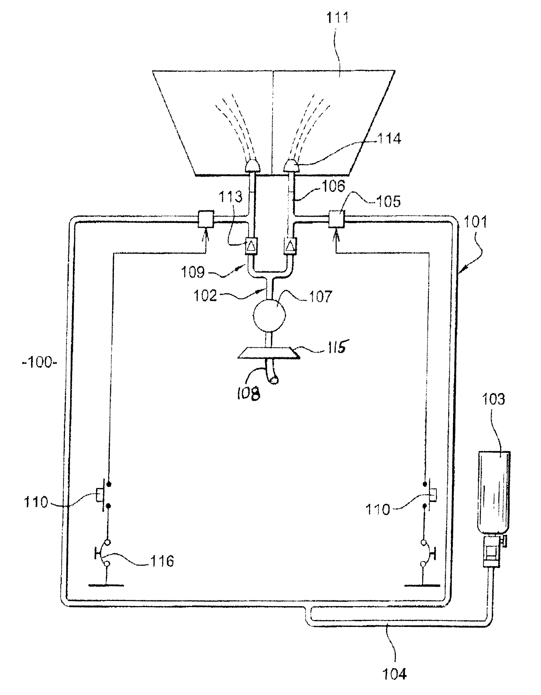 System for the spraying of spray liquid for aircraft windshield, and cockpit provided with such a spraying system