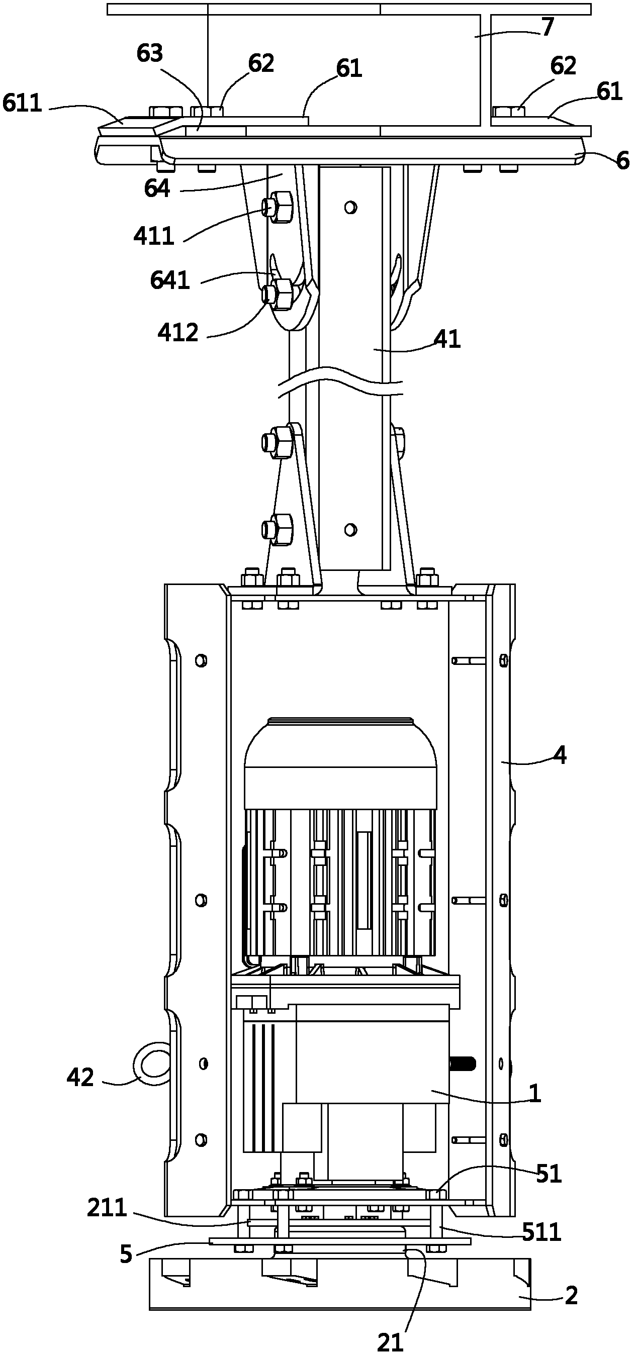 Large-scale hanging type industrial fan