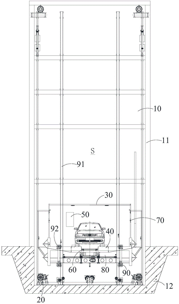 Stereoscopic garage with cage