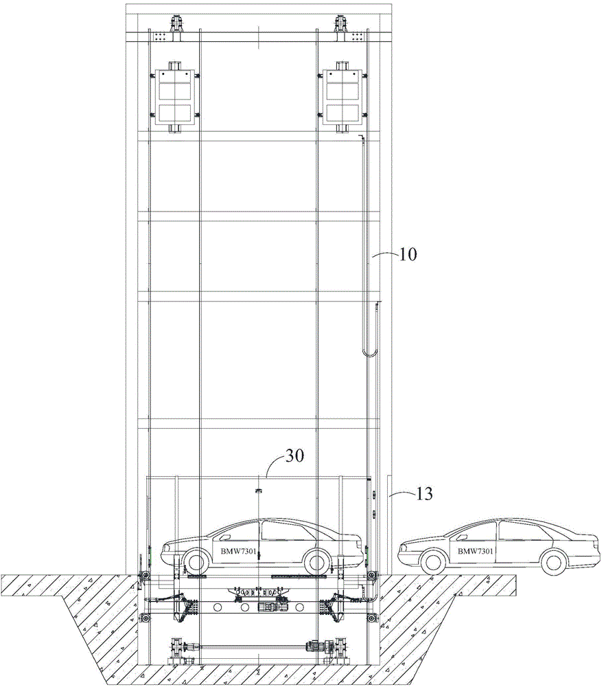 Stereoscopic garage with cage