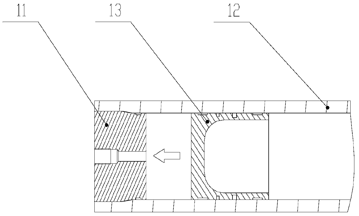 Buffer piston energy accumulator