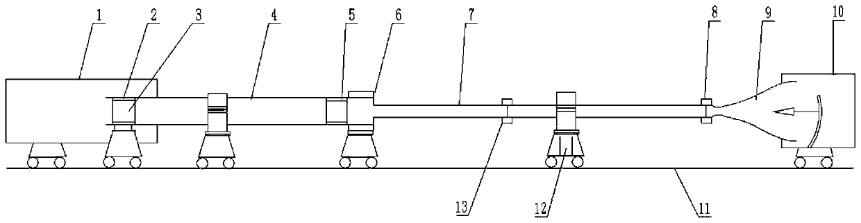 A high-enthalpy shock tunnel driven by a 2m-level free piston