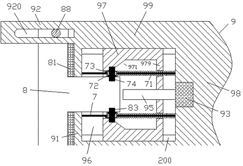 Power distribution cabinet with guide chute for limiting guiding