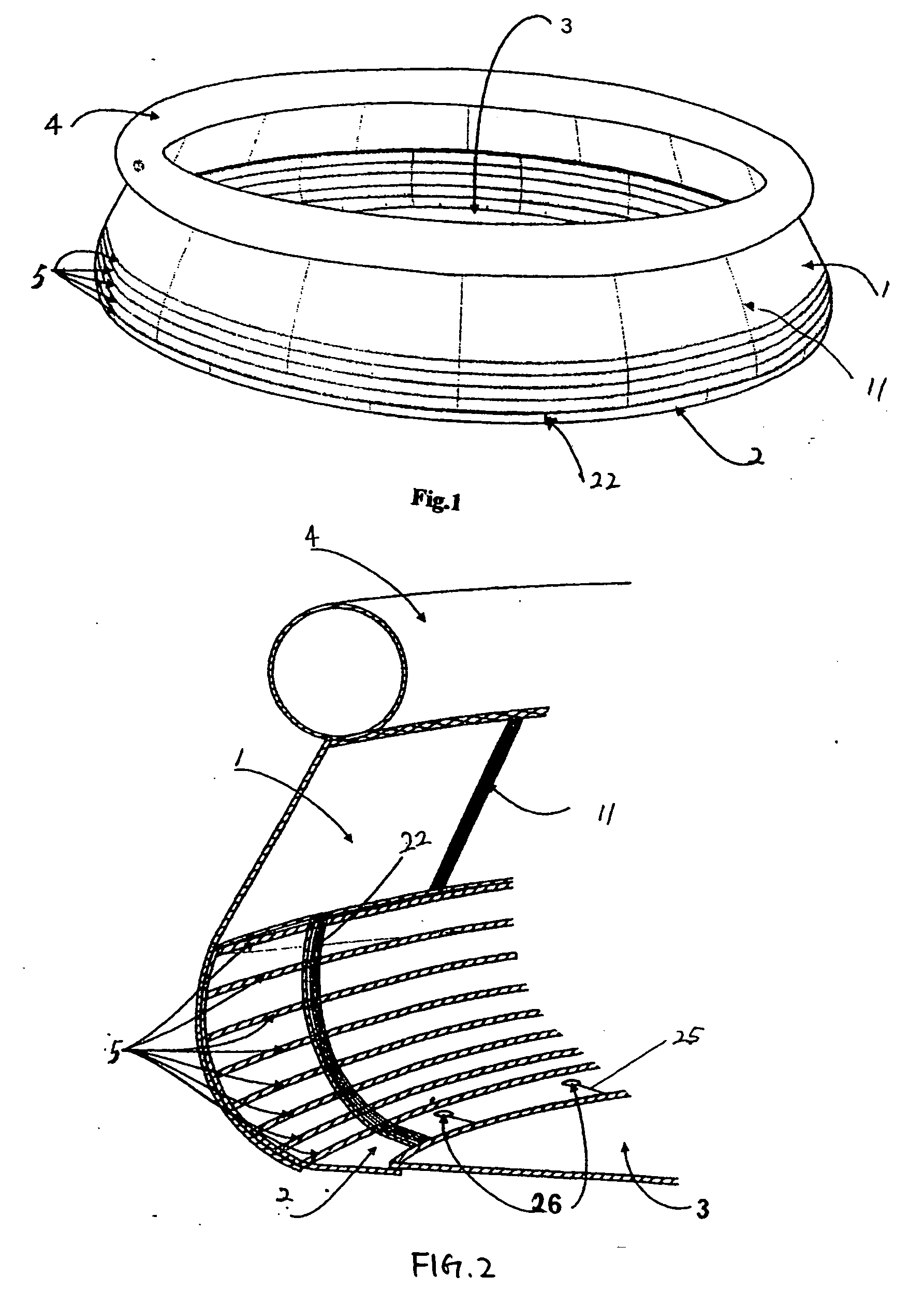 Plastic swimming pool with enhanced structure