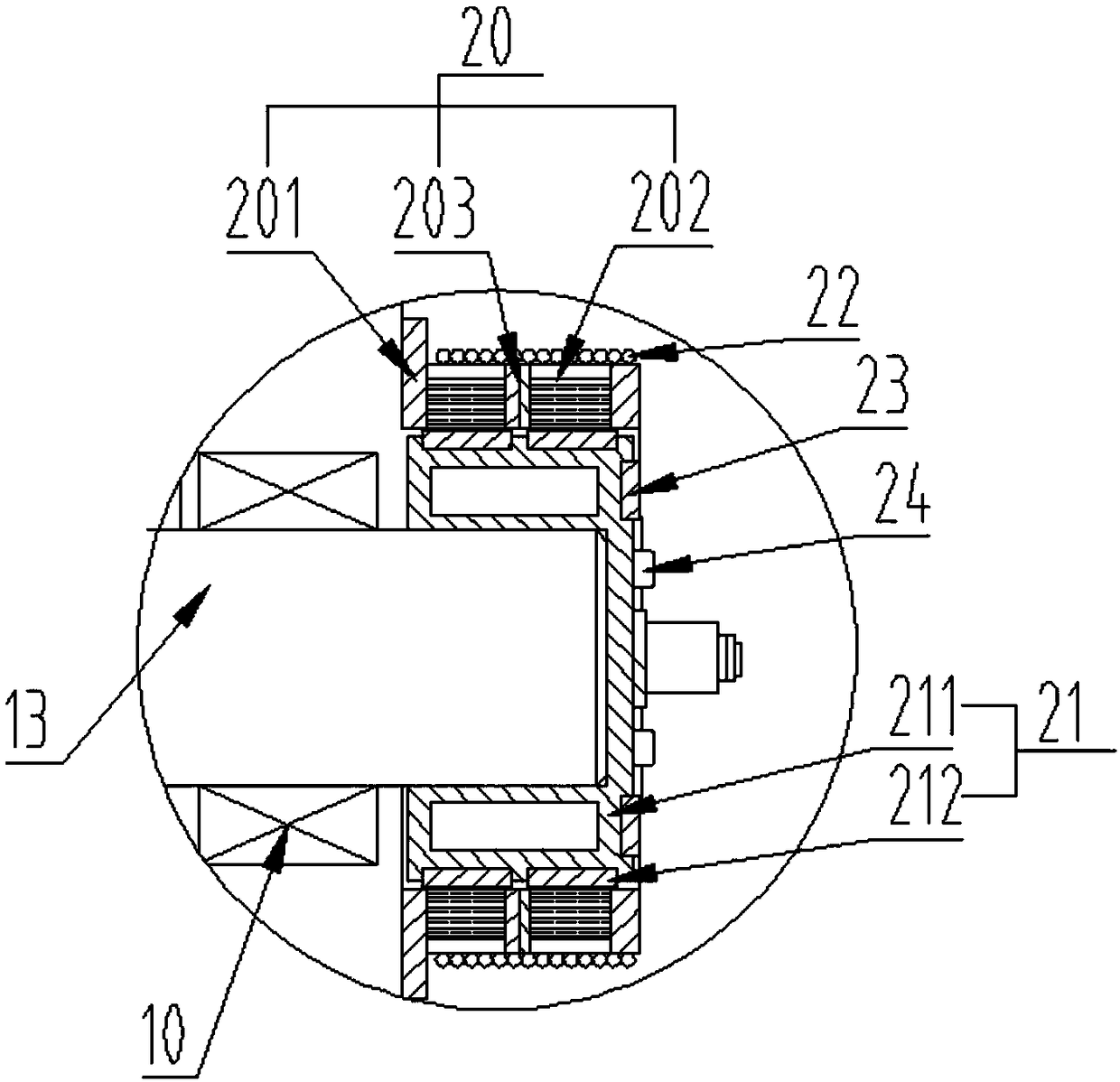 Forge rolling machine directly driven by frameless permanent magnet synchronous motors