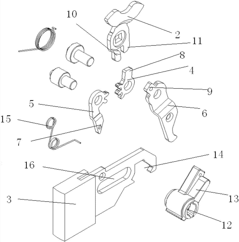 Lock body square strip base directionless structure