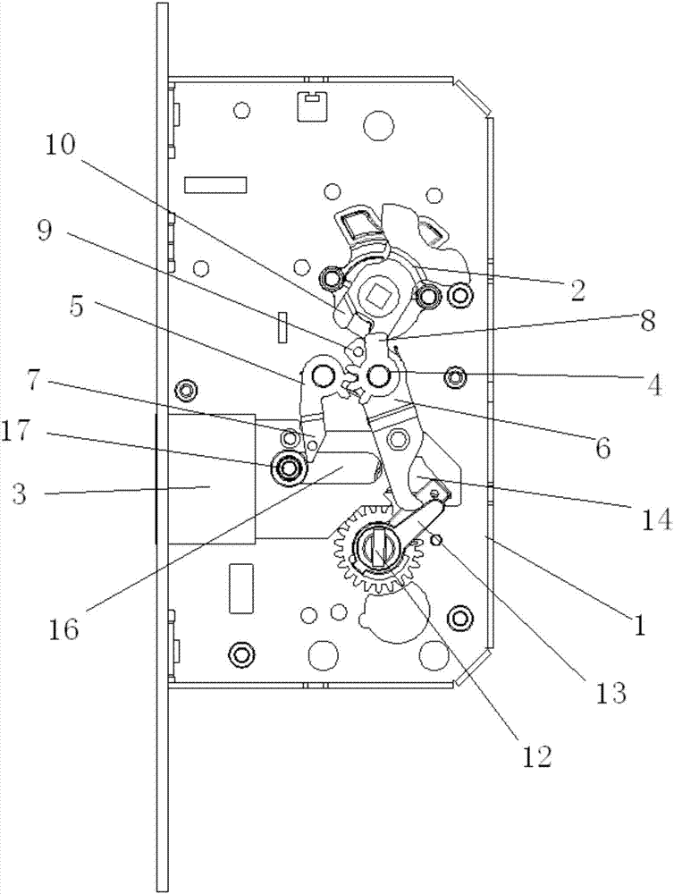 Lock body square strip base directionless structure