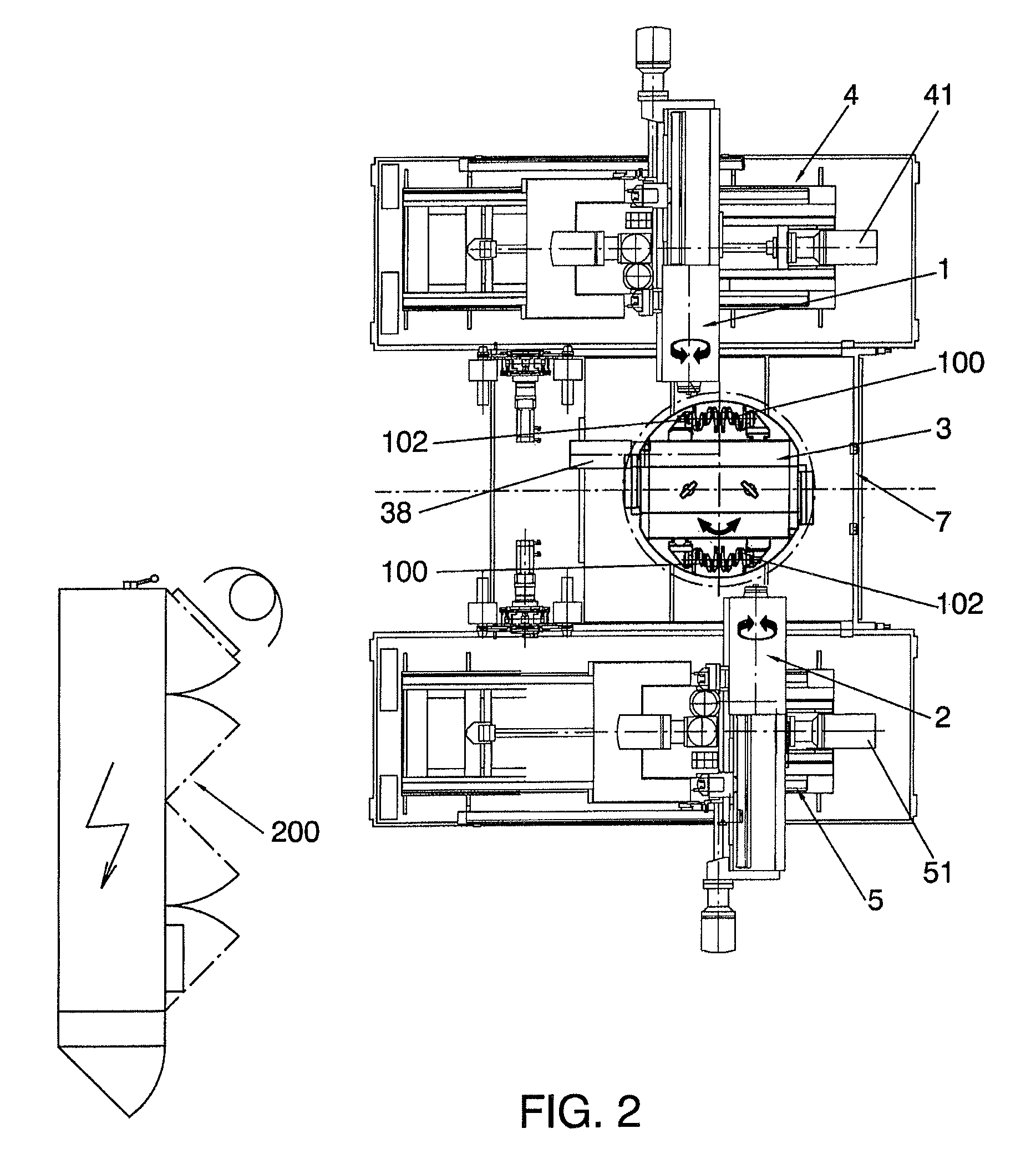 Machine and method for machining ends of crankshafts