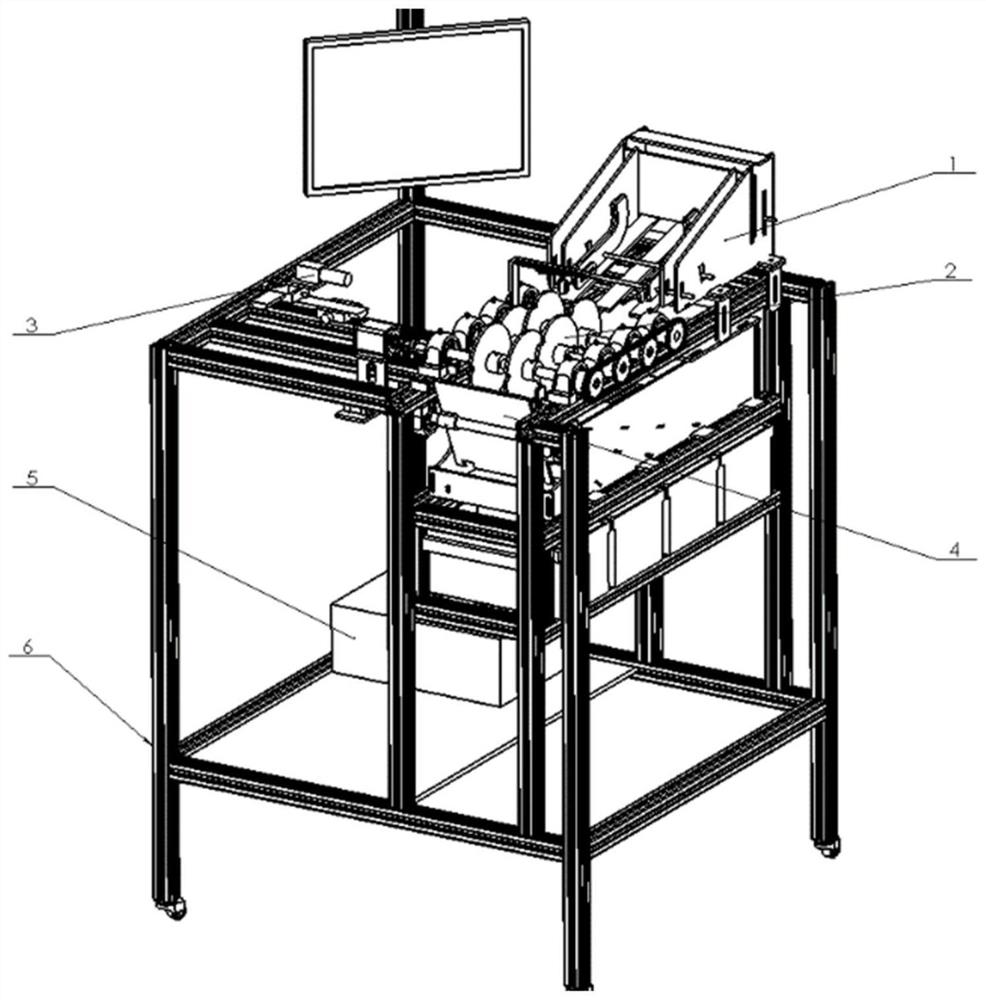 Automatic sorting device for measuring inner diameters of gas detection glass tubes