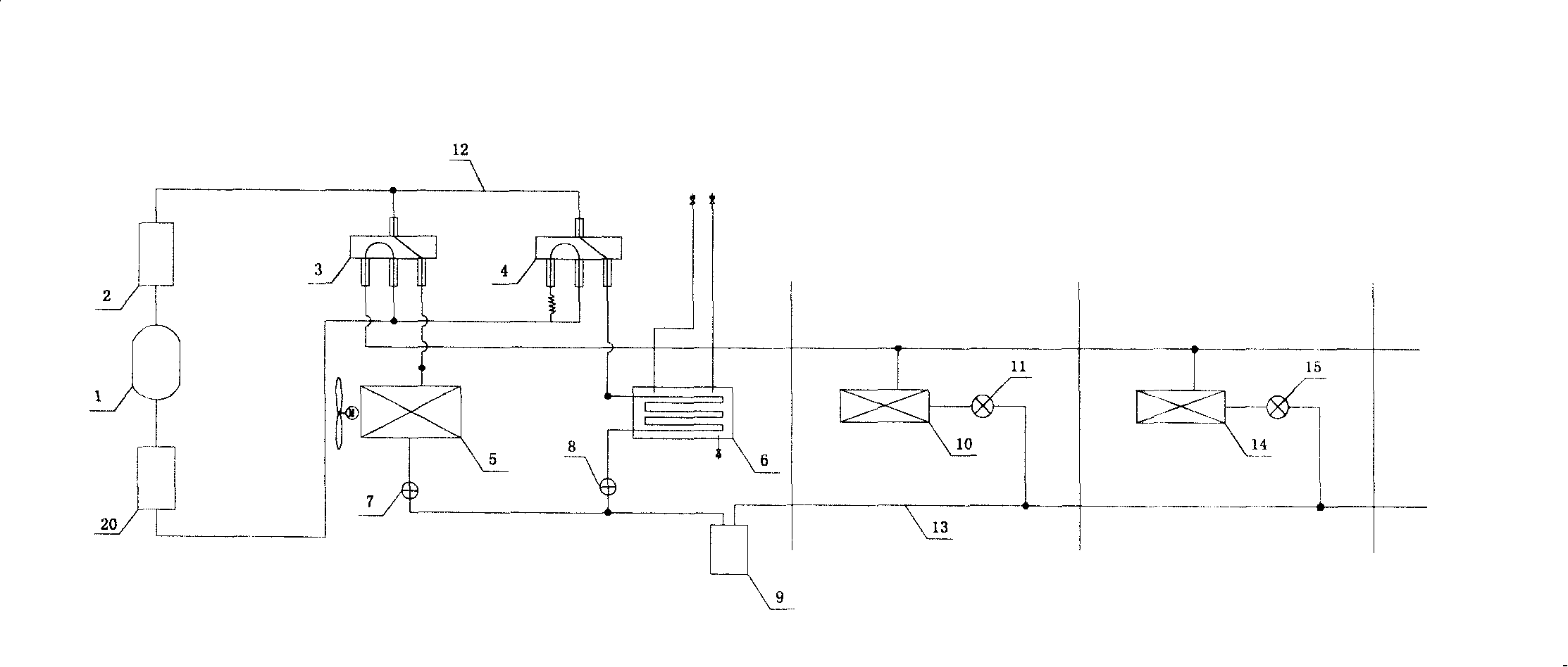 Heat pump hot-water multi-unit air conditioner