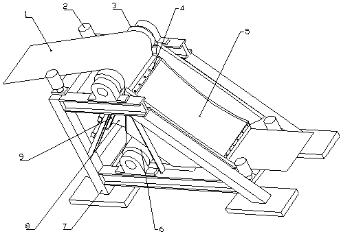 Wedge type full-section belt breakage protection device for upward belt conveyor