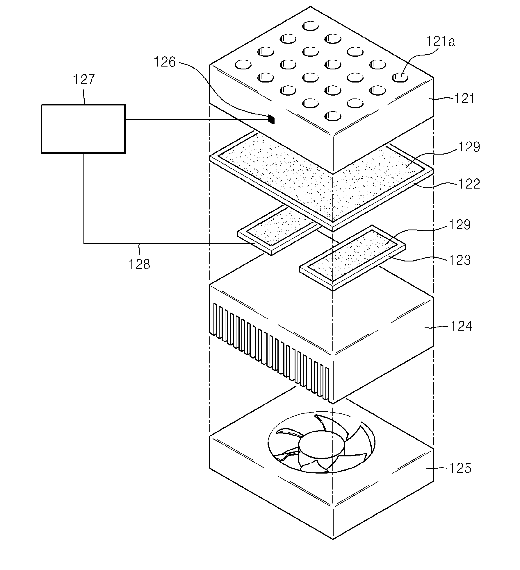 Temperature control apparatus for samples storage