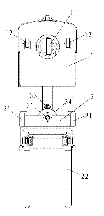 Piling car with rotatable pallet fork