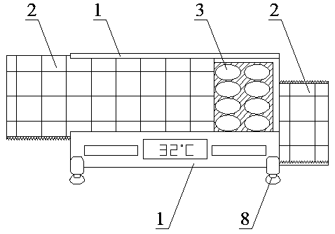 A high efficient solar energy cooling device for shielding a vehicle body