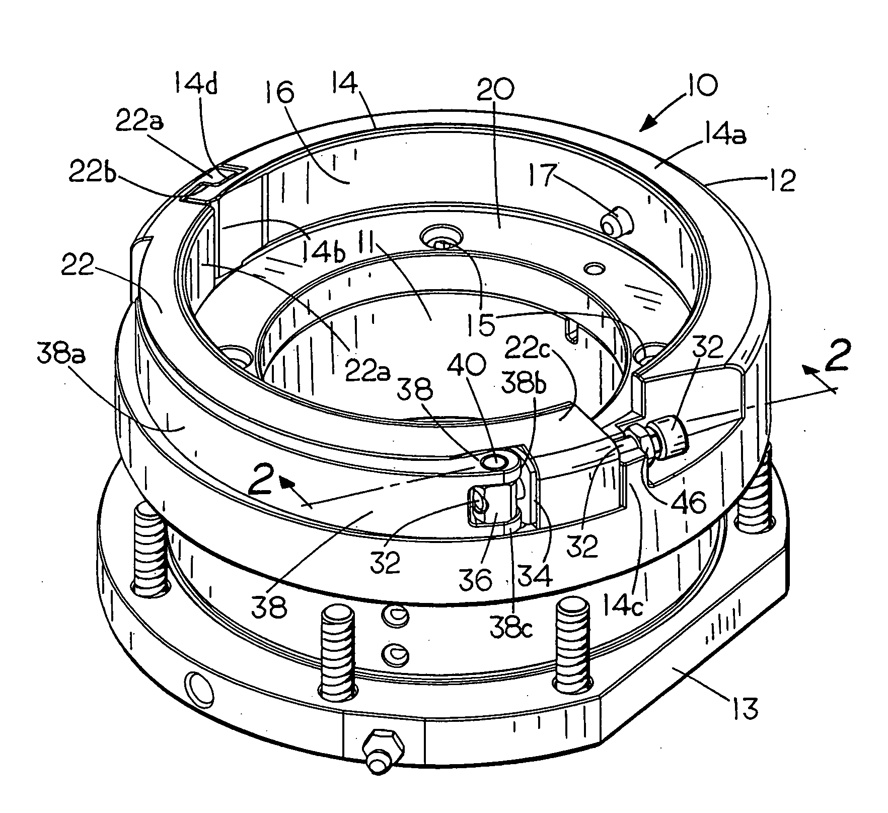 Punch press die holder with hand-operated retaining clamp