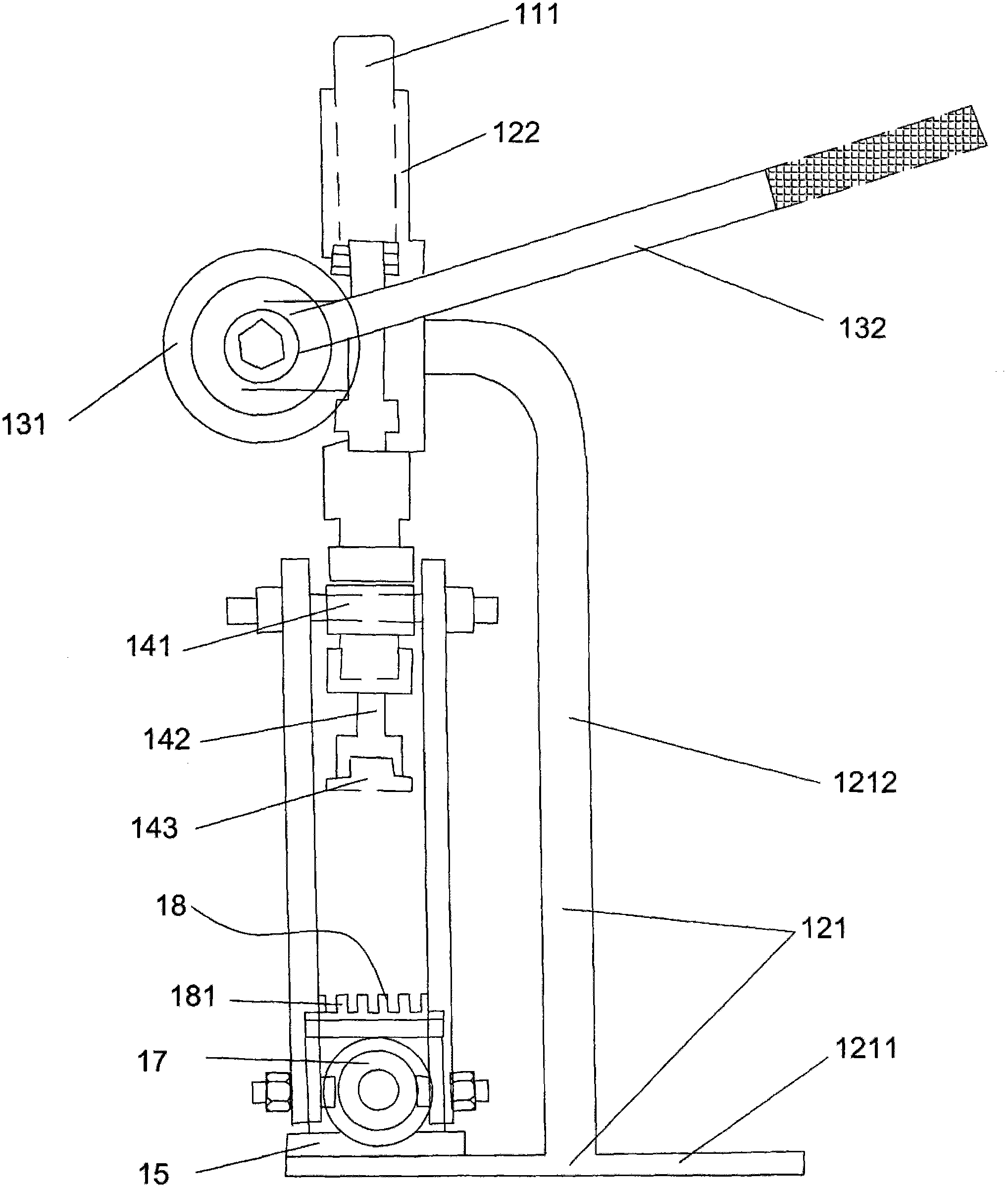 Hand-operated Chinese chestnut shucking machine