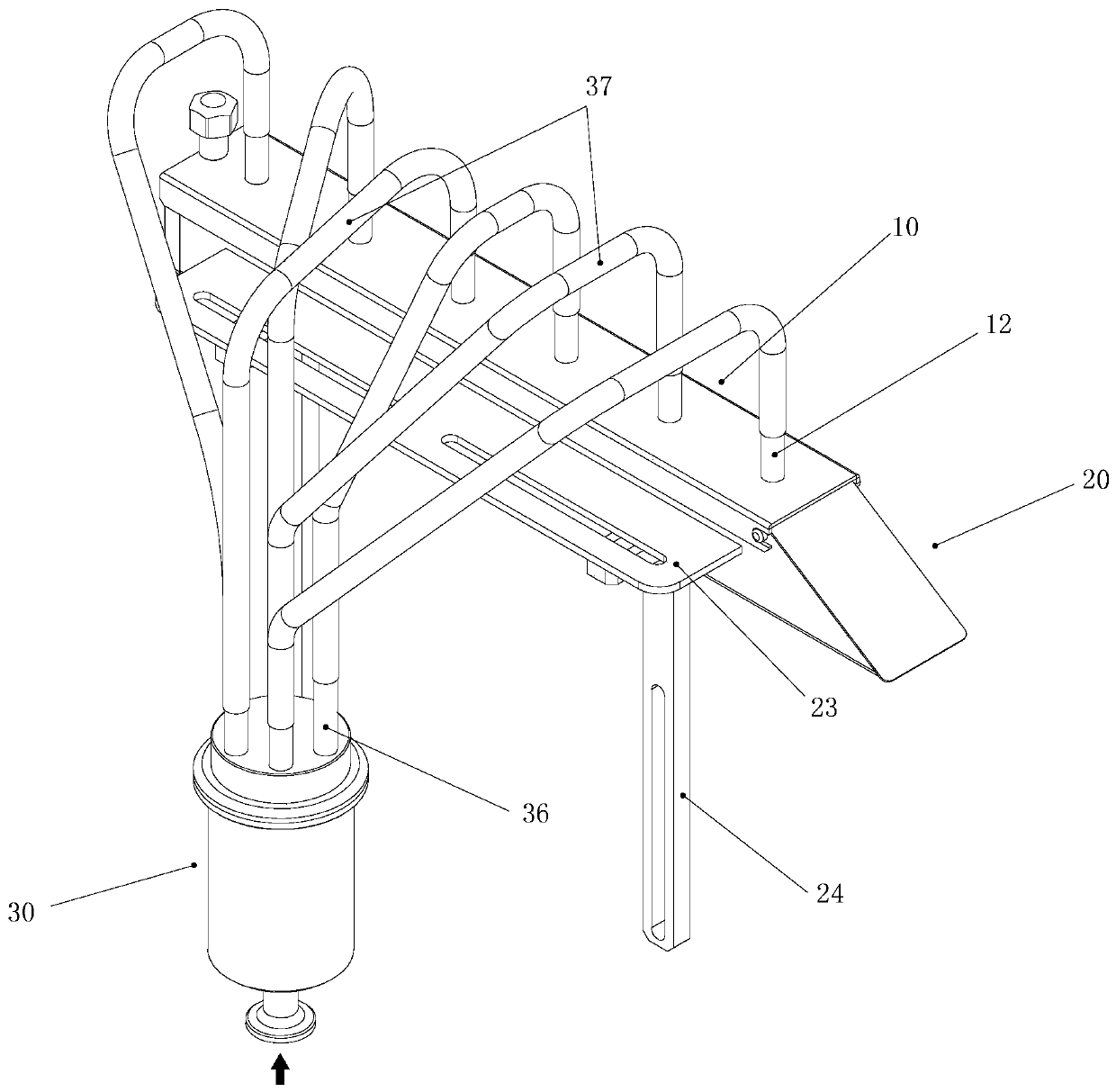 Powder-needle nitrogen filling device and nitrogen filling method