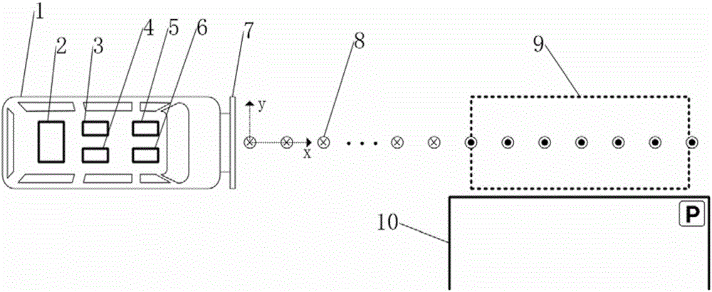 Automatic parking device of large vehicle based on magnetic nail