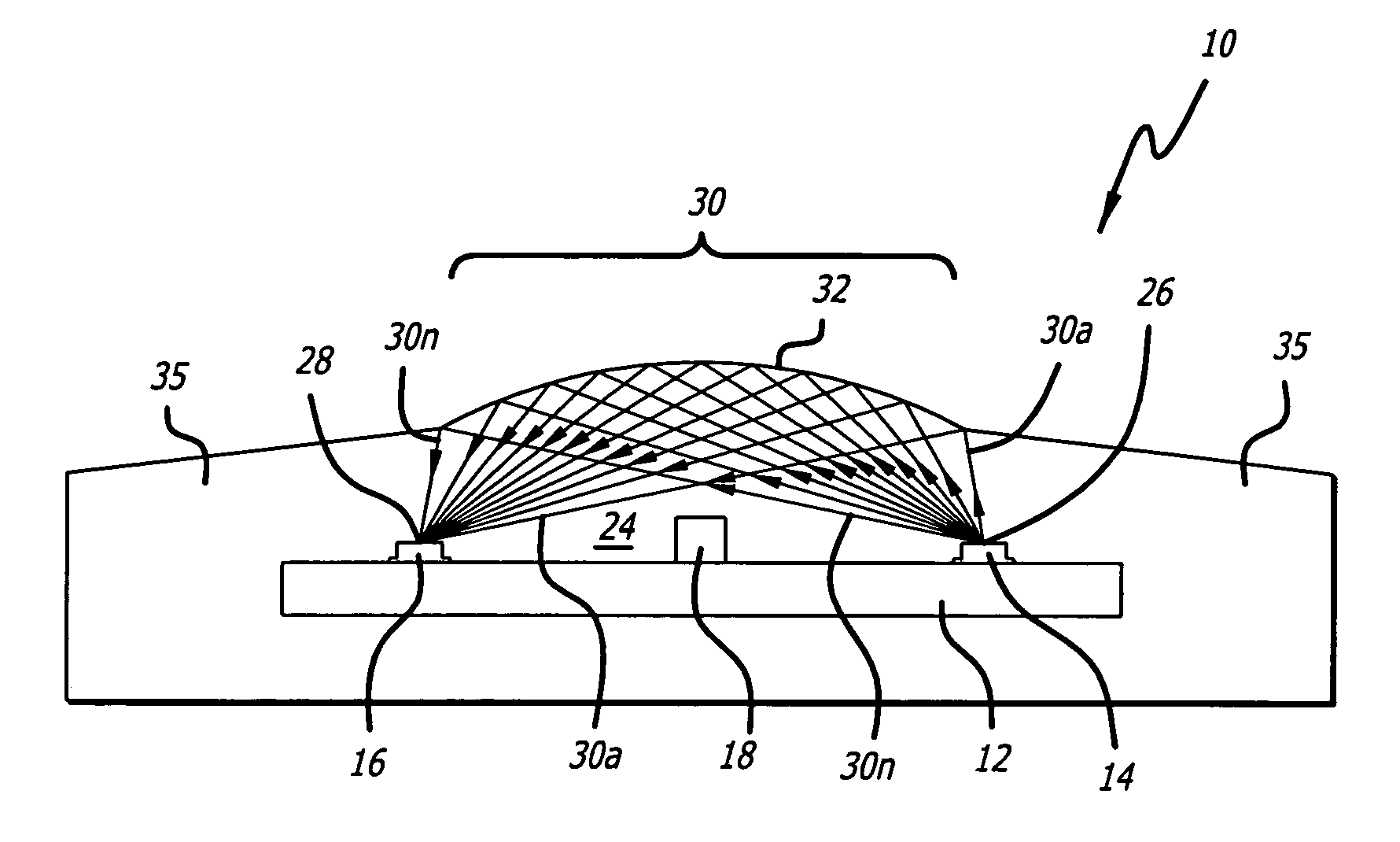 Optical moisture sensor and method of making the same