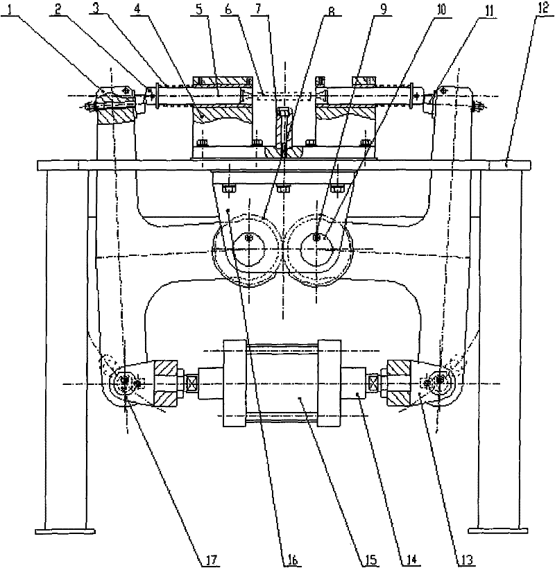 Synchronous welding device of double-headed riveting pipe of automobile seat