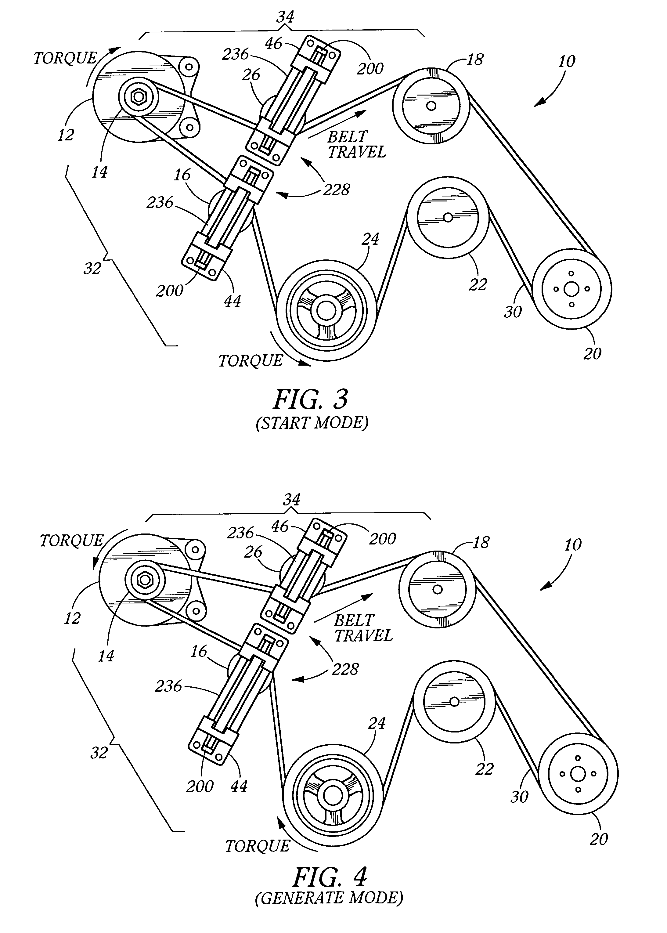 Travel limited linear belt tensioner