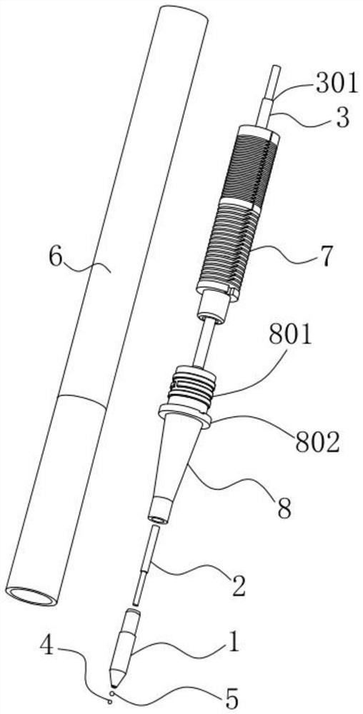 Pressing direct liquid type double-ball refill