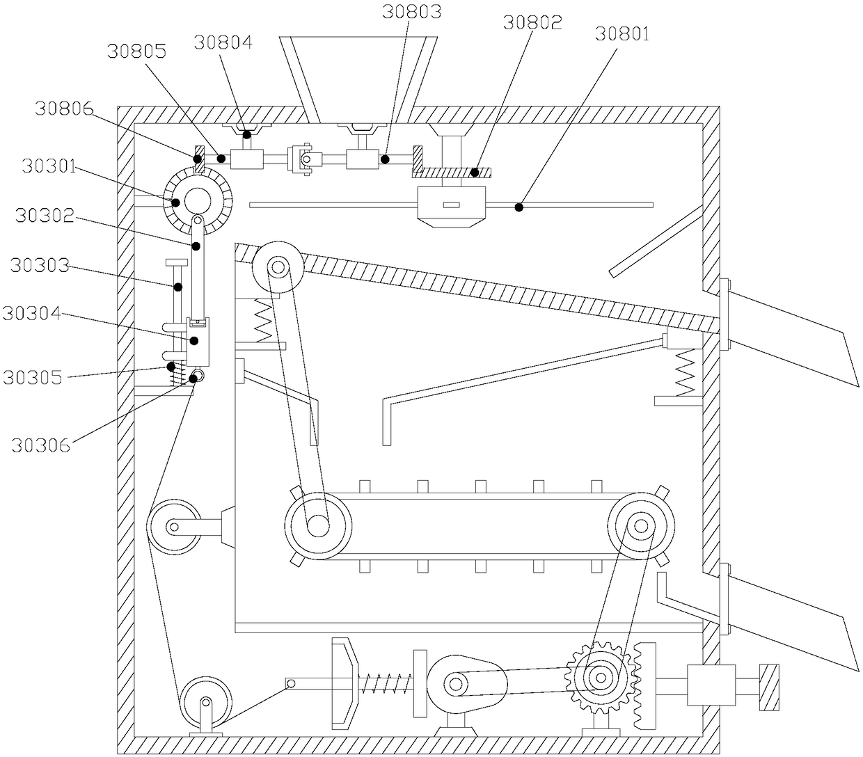 Efficient and environmental-friendly wood chip treatment device for wood processing