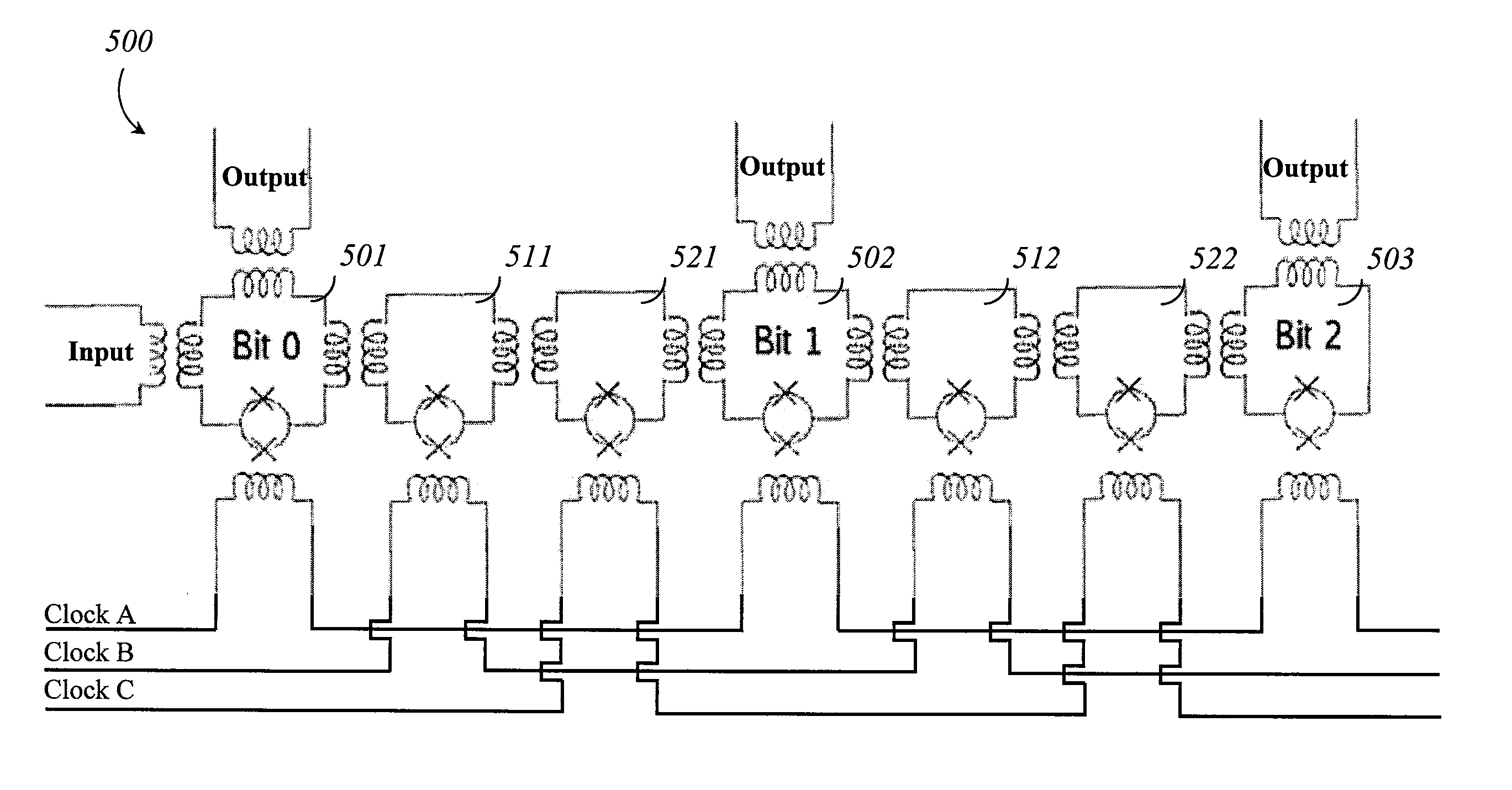 Architecture for local programming of quantum processor elements using latching qubits