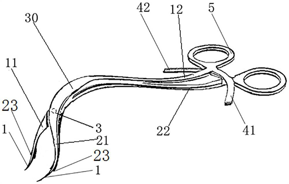 A kind of surgical forceps for mandibular angle fracture reduction