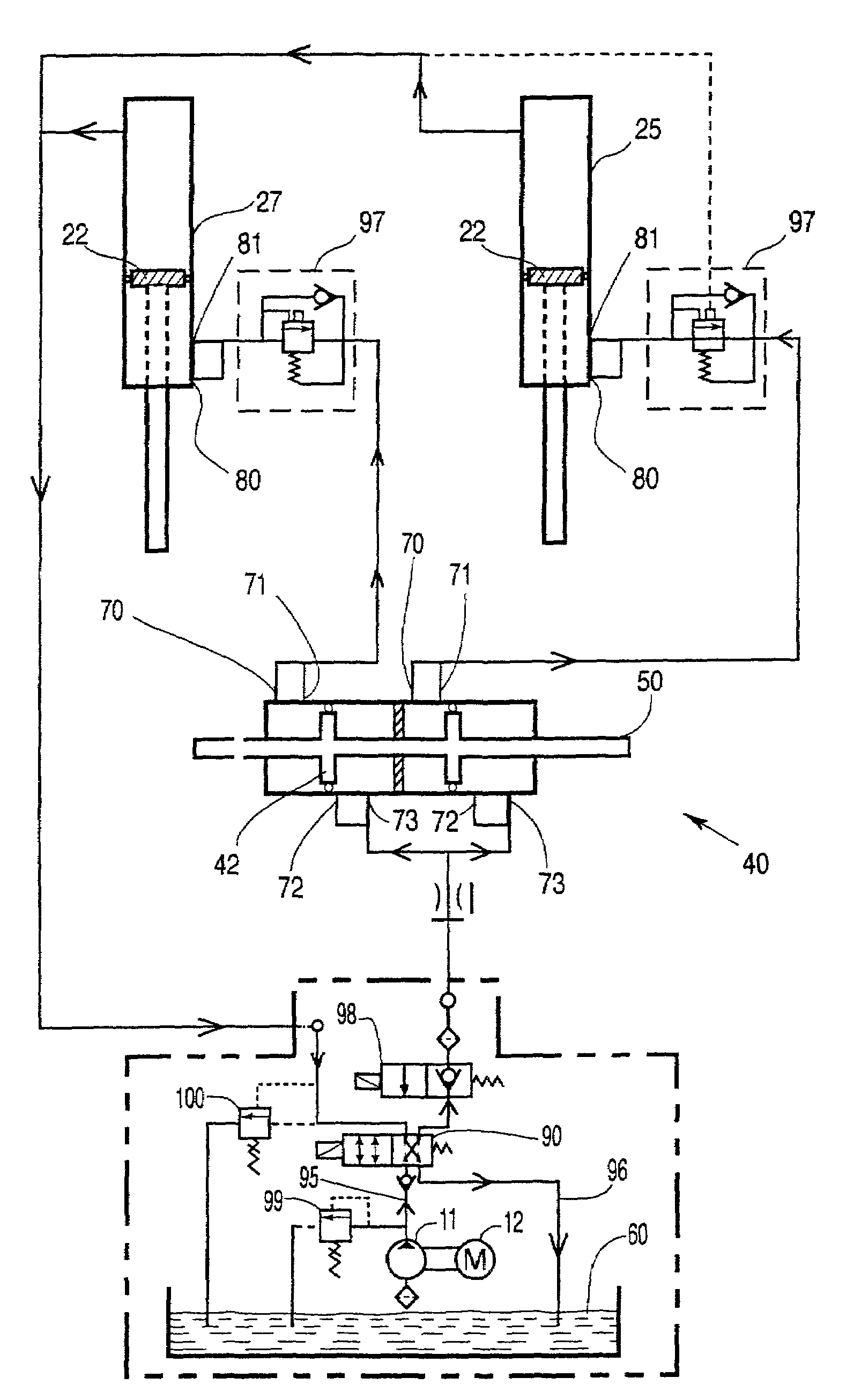 Hydraulic platform lift incorporating positive displacement valve, and positive displacement valve for hydraulic platform lift