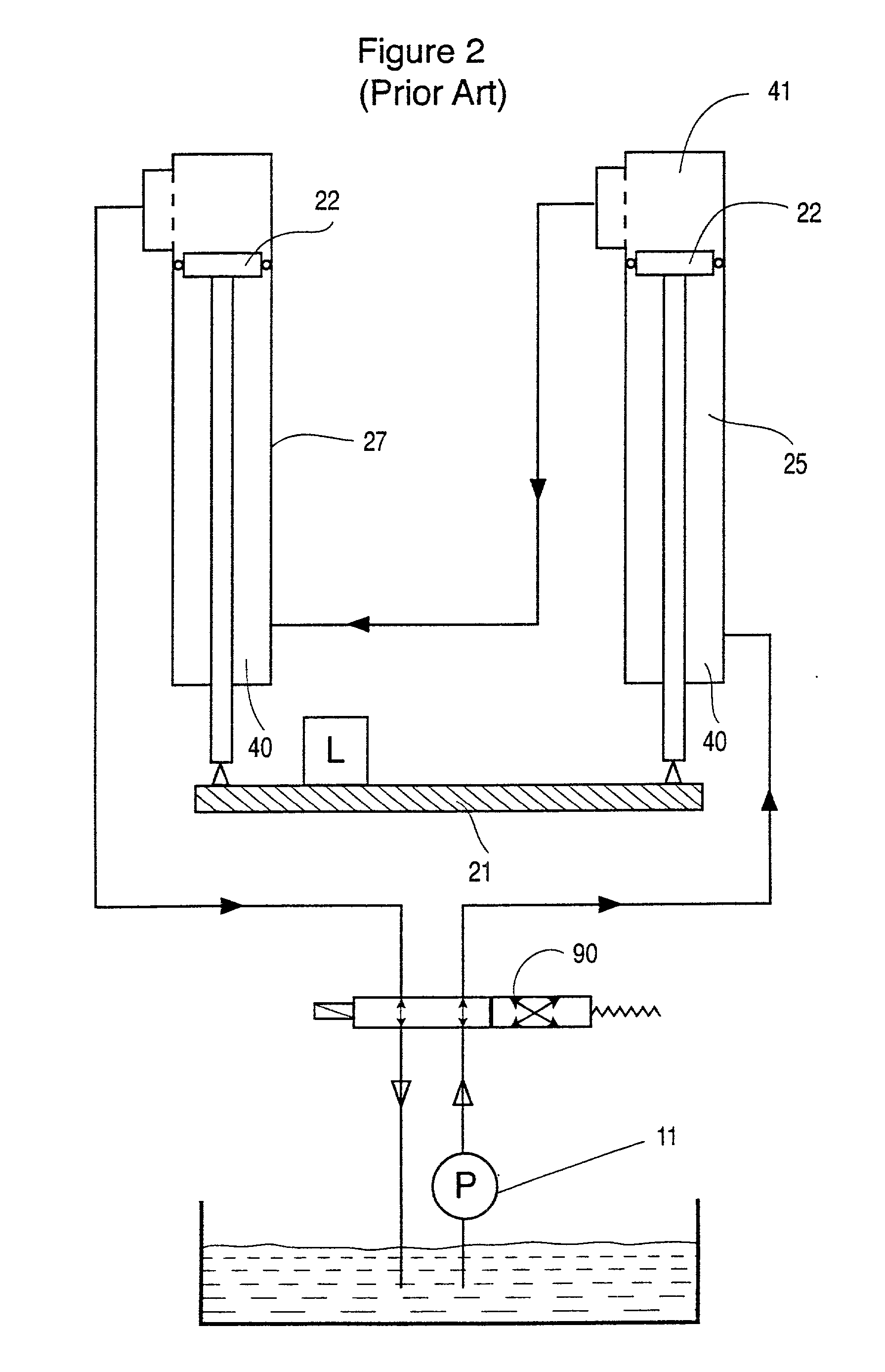 Hydraulic platform lift incorporating positive displacement valve, and positive displacement valve for hydraulic platform lift