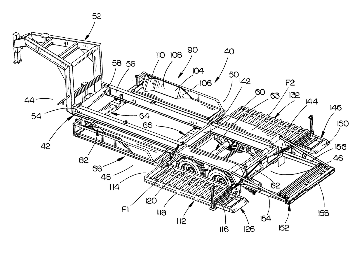 Trailer for a self-propelled swather