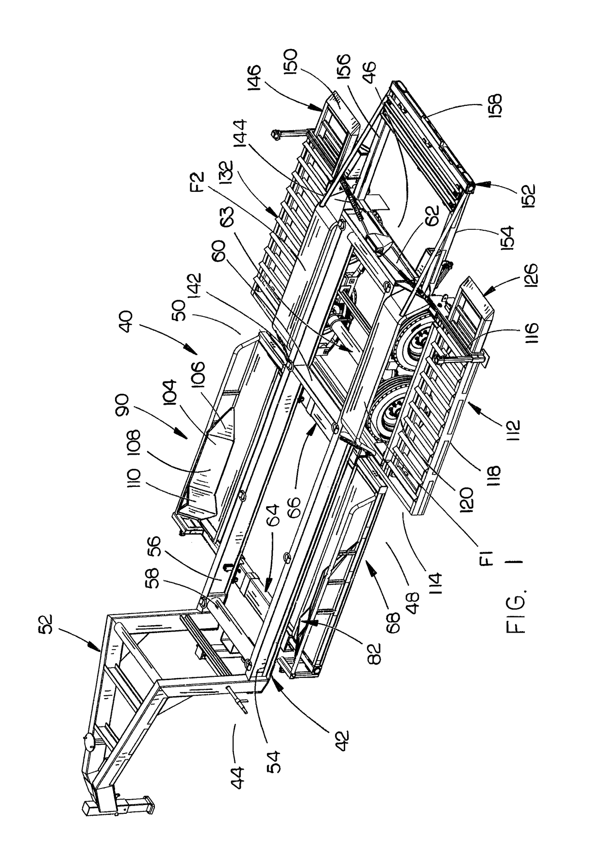 Trailer for a self-propelled swather