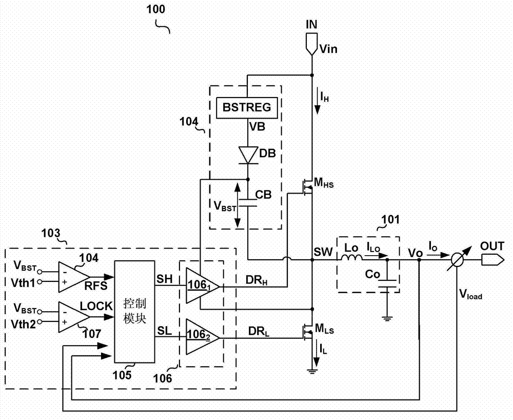 Bootstrap voltage refresh control circuit, voltage converting circuit and relevant control method