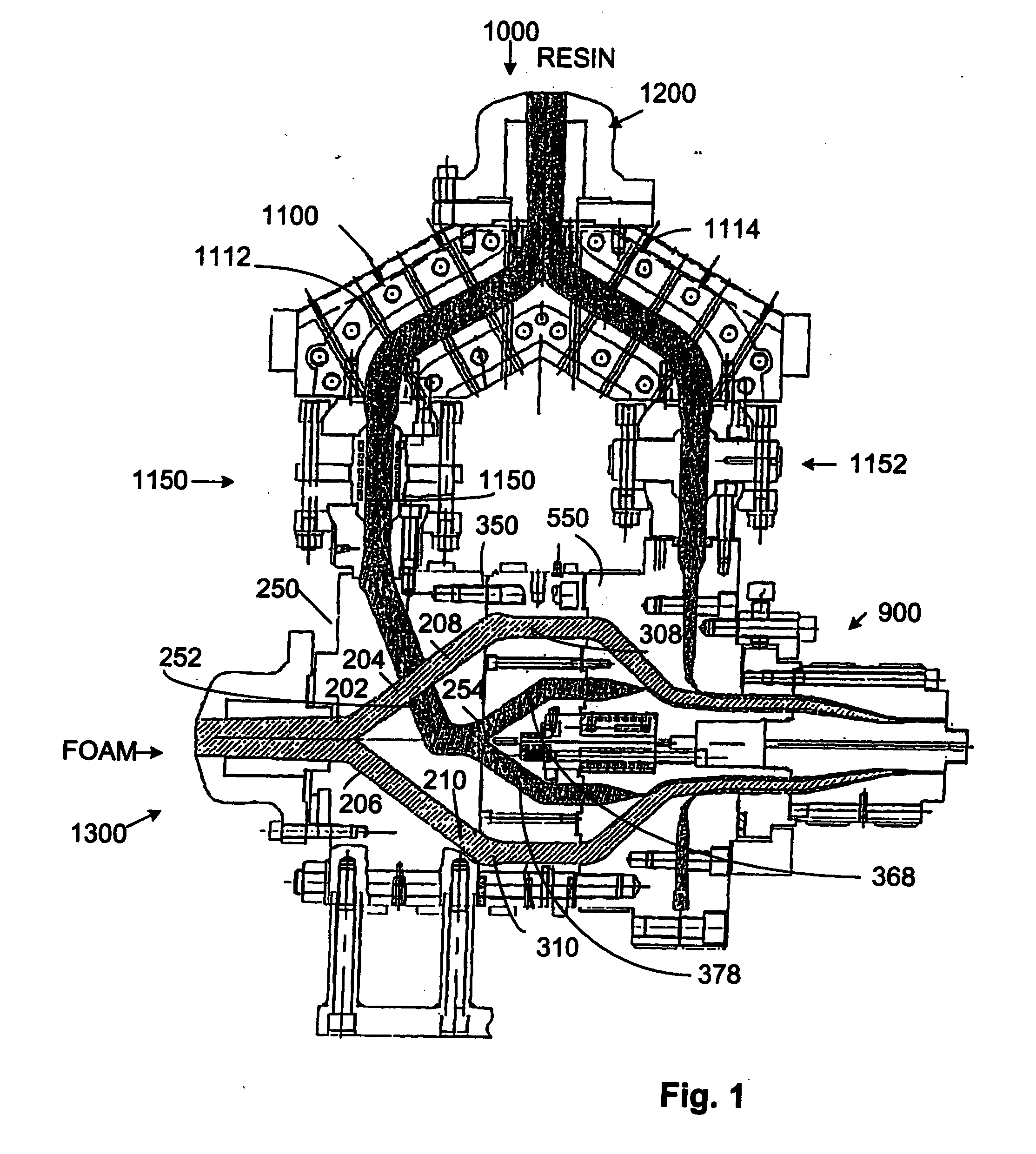 Tri-flow head assembly