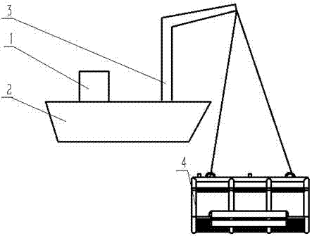 Automatic laying and recycling system for unmanned surface vehicles