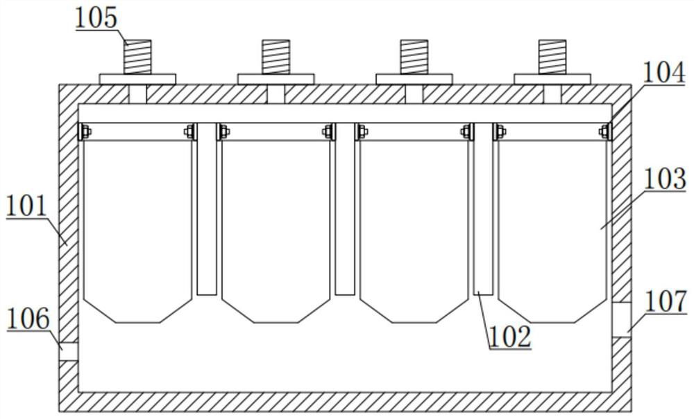 Negative-pressure large-cloth-bag dust removal device for industrial silicon submerged arc furnace