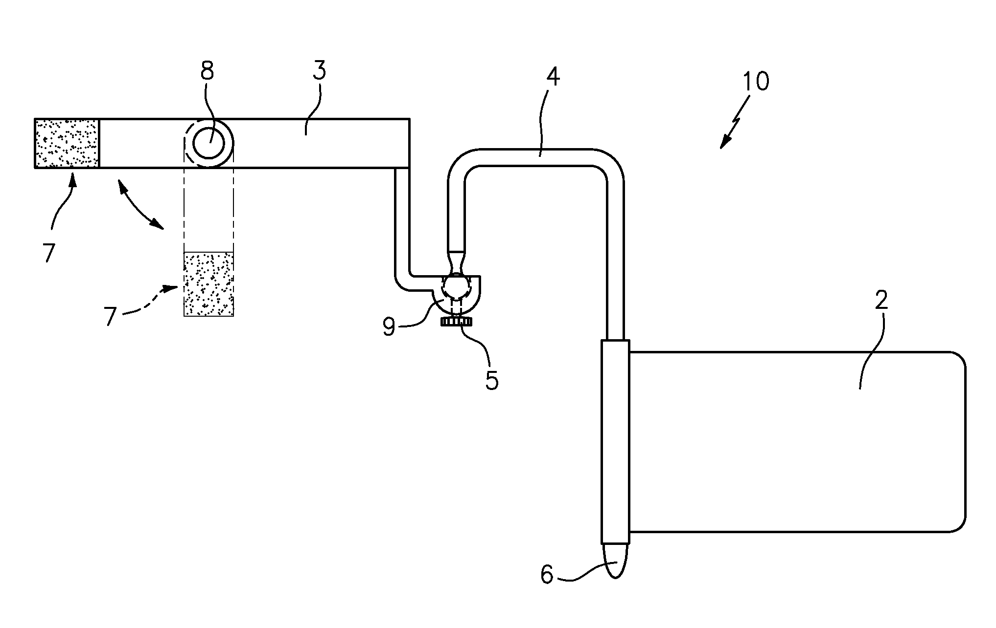 Sports training device for head and neck movement